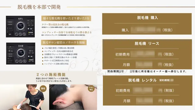 うなじ矯正専門店ミース 加盟説明資料 5枚目